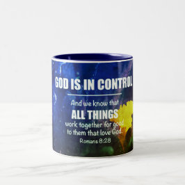 Blue Personalisiert ROMANS 8:28 Christlich Zweifarbige Tasse