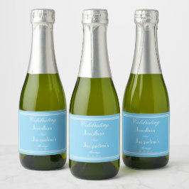 Blue Personalisiert Wedding Mini Sparkling Weinkel