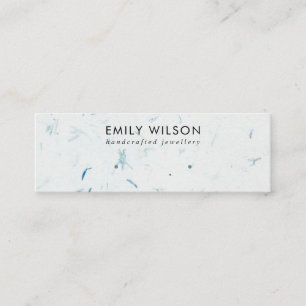 BLUE PETAL HANDMADE PAPIER STUD EARRING DISPLAPLAY MINI VISITENKARTE