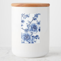 Blue Petal Keramik Storage Jar