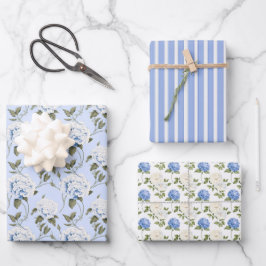 Blue Petal Symphony 3 Geschenkpapier Set