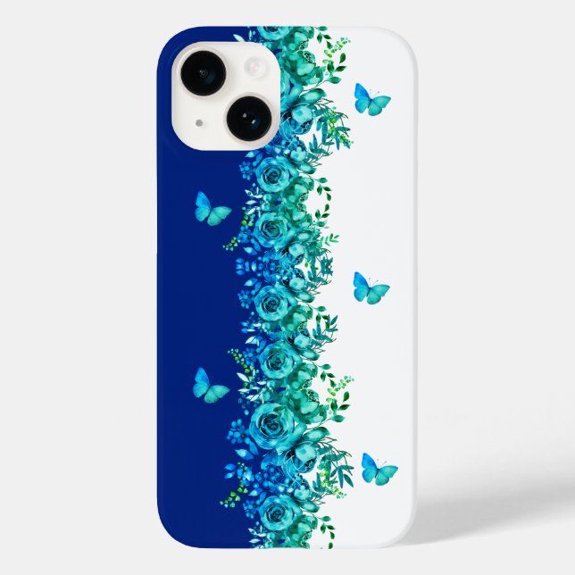 Blue Petal Symphony Phone Case (Rückseite)