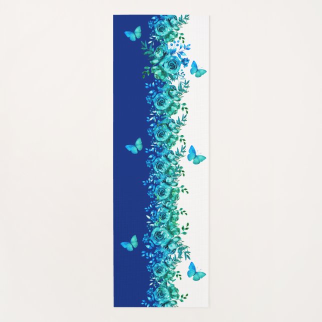 Blue Petal Symphony  Yogamatte (Vorderseite)