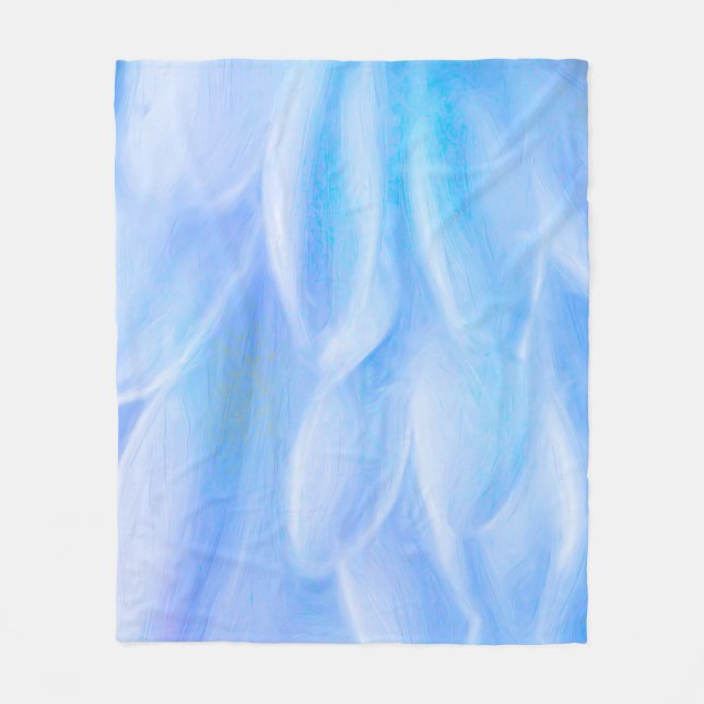 Blue Petals Fleece Blanket (Vorderseite)