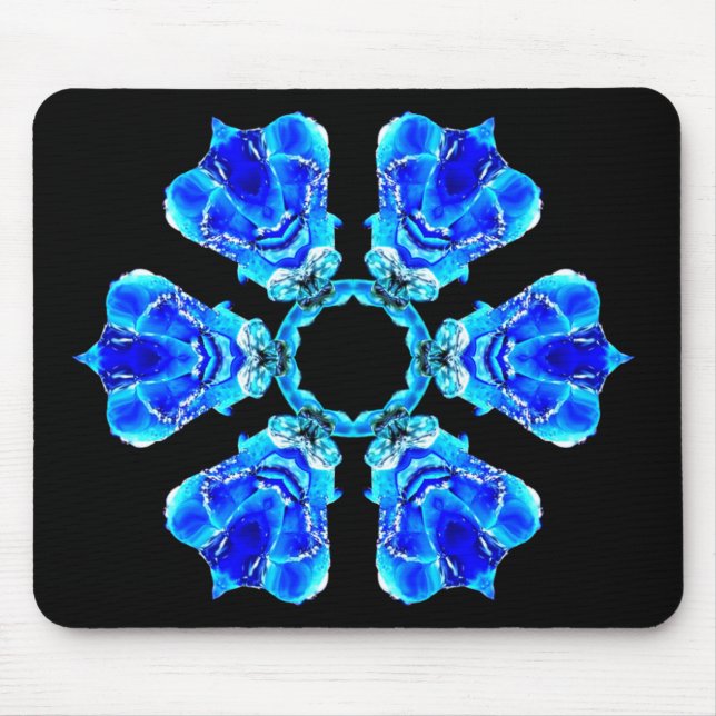 Blue Petals Mousepad (Vorne)