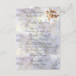 Blue Peter Pan Baby Flies mit Fairies Shower Invi Save The Date