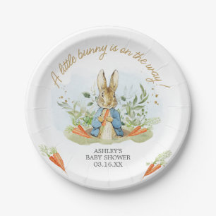 Blue Peter Rabbit Baby Dusche Pappteller