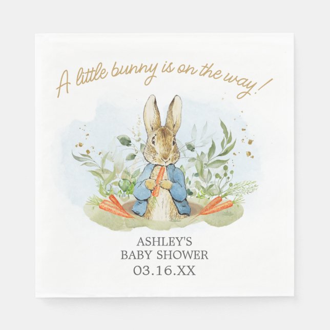Blue Peter Rabbit Baby Dusche Serviette (Vorderseite)