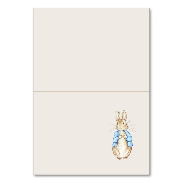 Blue Peter the Rabbit Baby Shower Platzkarte Tischnummer (Vorderseite)