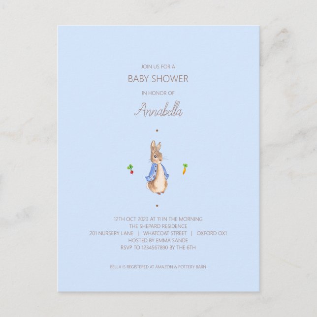 Blue Peter the Rabbit Postkarte (Vorderseite)