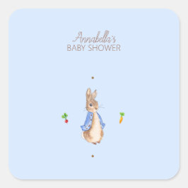 Blue Peter the Rabbit Quadratischer Aufkleber