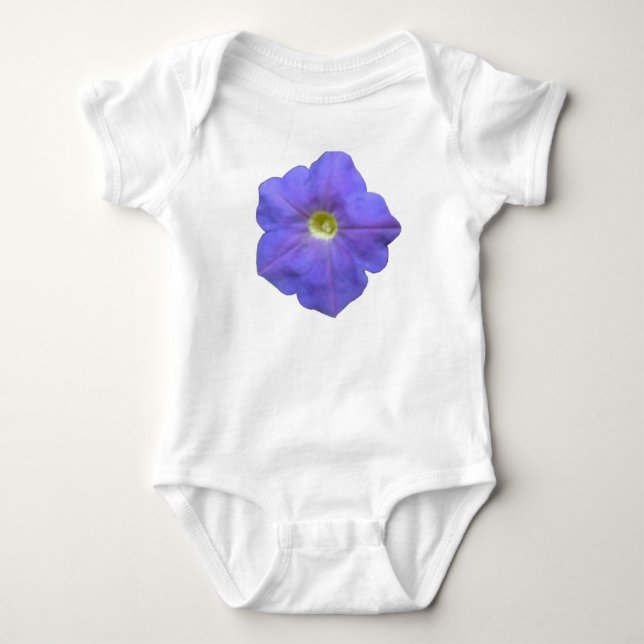 Blue Petunia Baby Strampler (Vorderseite)