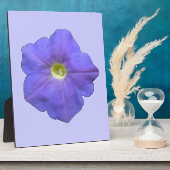 Blue Petunia Plaque Fotoplatte (Seite)