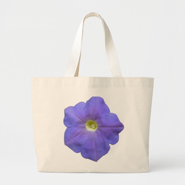 Blue Petunia Tote Bag Jumbo Stoffbeutel (Vorne)