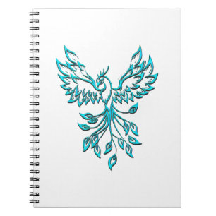 Blue Phoenix Erhöhungen auf Weiß Notizblock
