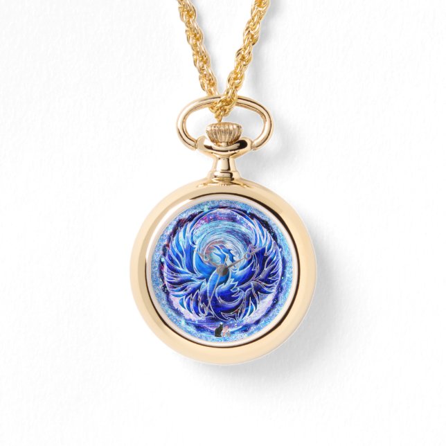 Blue Phoenix Necklace Armbanduhr (Vorderseite)