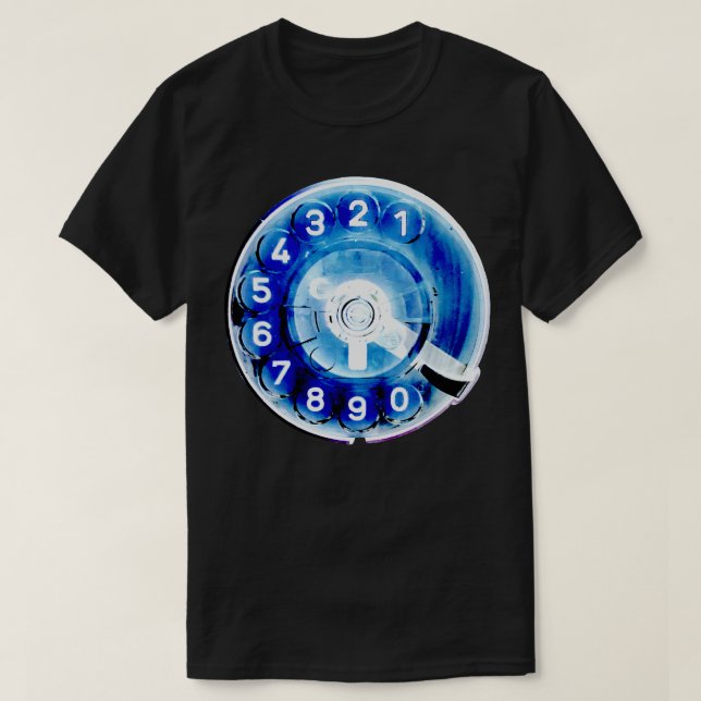 Blue Phone Dial T-Shirt (Design vorne)