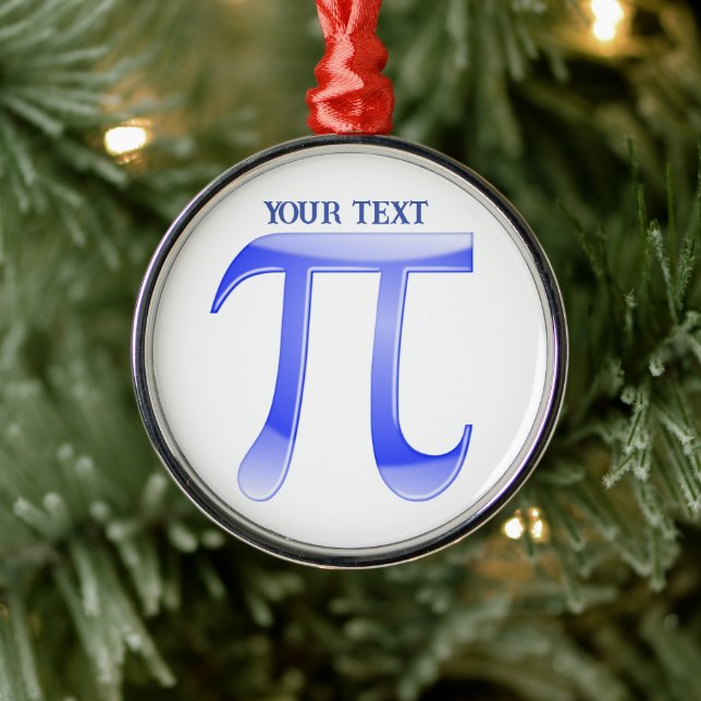 Blue Pi Symbol Weihnachten Ornament Aus Metall (Baum)