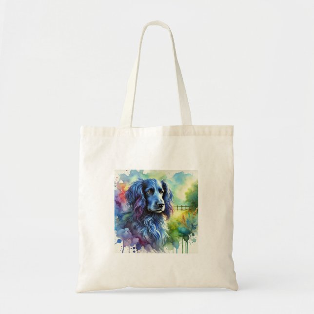 Blue Picardy Spaniel 260624AREF101 - Watercolor Tragetasche (Vorne)
