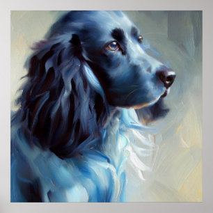 Blue Picardy Spaniel Dog Poster