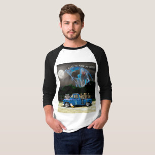 Blue Pick-up Truck und Skeletton Crew T-Shirt