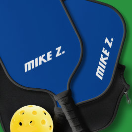 Blue Pickleball Paddle mit seinem Namen