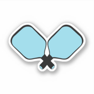 Blue Pickleball Paddles Aufkleber