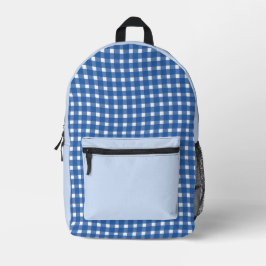blue picnic backpack bedruckter rucksack