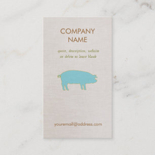 Blue Pig Business Card Visitenkarte