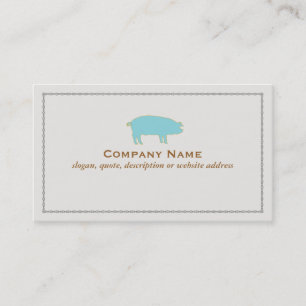 Blue Pig Business Card Visitenkarte