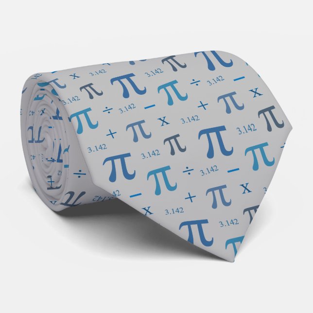 Blue PII 3.142 Mathematik Krawatte (Gerollt)