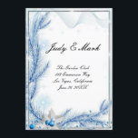 Blue Pine Winter Christmas Wedding Menu Card Einladung<br><div class="desc">Die Dekoration wird durch eine Karte ergänzt. Wenn Ihre Gäste sich auf den Eingang der Braut und des Bräutigams oder die Präsentation des Ehrengast freuen, können sie eine Karte in ihrer Umgebung finden, fügt eine schöne Touch hinzu. Personalisieren und erstellen Sie Ihr Menü, indem Sie den Text in den Feldern...</div>