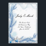Blue Pine Winter Christmas Wedding Menu Card Einladung<br><div class="desc">Die Dekoration wird durch eine Karte ergänzt. Wenn Ihre Gäste sich auf den Eingang der Braut und des Bräutigams oder die Präsentation des Ehrengast freuen, können sie eine Karte in ihrer Umgebung finden, fügt eine schöne Touch hinzu. Personalisieren und erstellen Sie Ihr Menü, indem Sie den Text in den Feldern...</div>