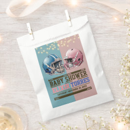 Blue & Pink American Football Helmet Baby Dusche Geschenktütchen