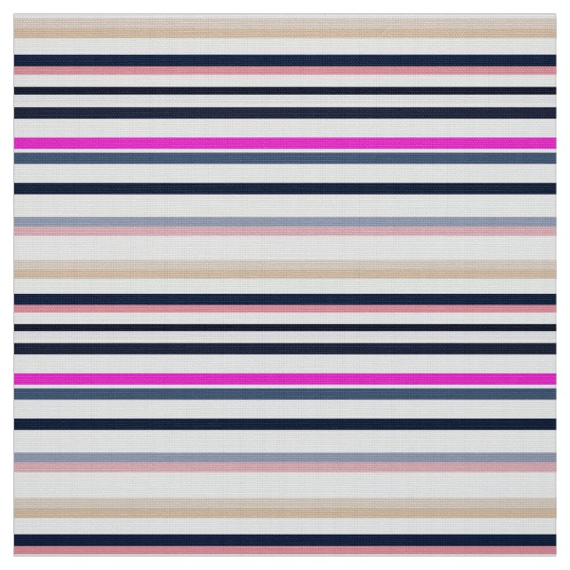 Blue Pink and Sand Stripes Stoff (Muster)