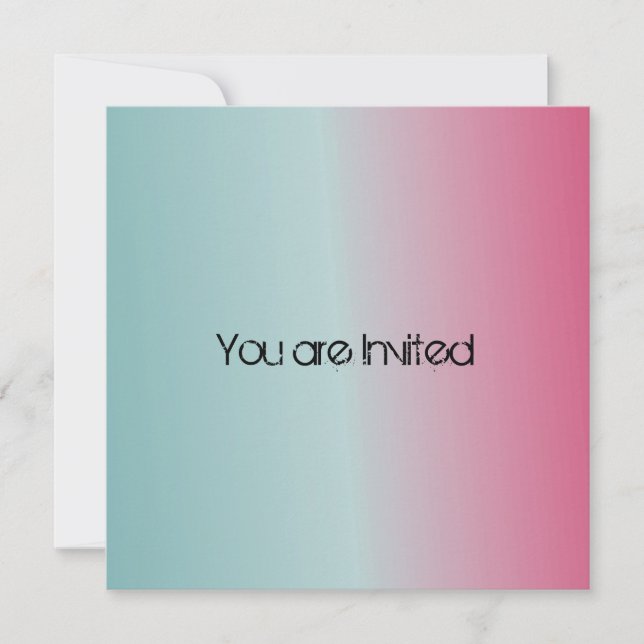 Blue Pink Baby Shower Einladung (Vorderseite)