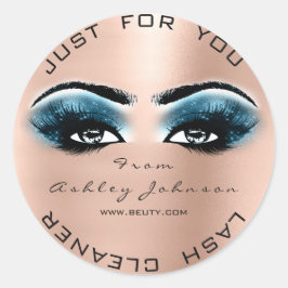 Blue Pink Beauty Glitzer Peach Lash Makeuaner Clea Runder Aufkleber