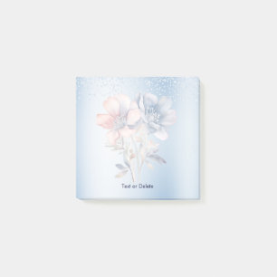 Blue Pink Blume Post it Notes Post-it Klebezettel
