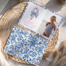 Blue & Pink Chinoiserie Toile Weihnachts Candy Can