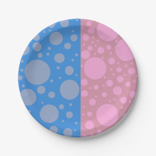 Blue Pink Dots Custom Paper Teller 7 in
