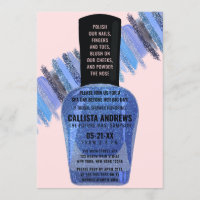 Blue Pink Glitzer Nail Polnischer Wellness-Center 