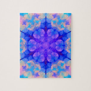 Blue & Pink Gradient Pastell Bubble Art Puzzle