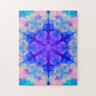 Blue & Pink Gradient Pastell Bubble Art Puzzle