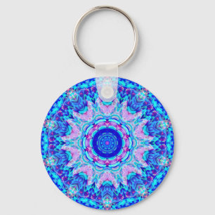 Blue Pink Kaleidoscope Keychain Schlüsselanhänger