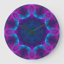 Blue & Pink Neon Dark Kaleidoskop Anzahl