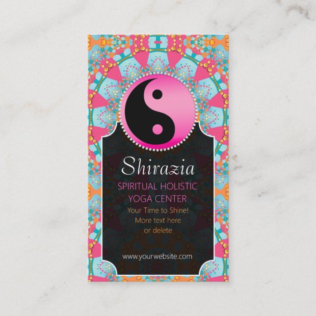 Blue Pink New Age Balance Lifestyle Coach Visitenkarte (Vorderseite)