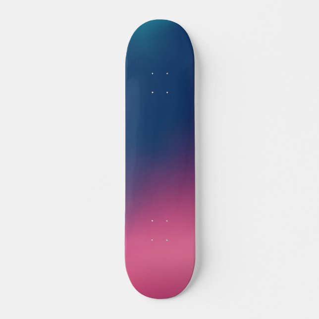 Blue Pink Ombre Skateboard (Vorne)