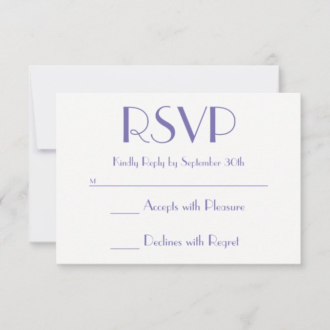 Blue Pink Ombre Sunset Periwinkle UAWG RSVP Karte (Vorderseite)