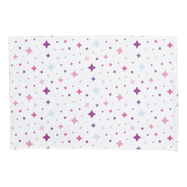 Blue Pink Purple Stars Cosmic Space. Kissenbezug (Vorderseite)