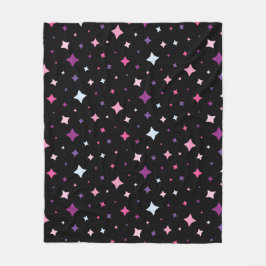 Blue Pink Purple Stars Cosmic Space Night Sky. Fleecedecke